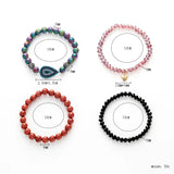 BOJIU 4 Pcs/Set Purple Crystal Hematite Beads Charm Bracelet BCSET83