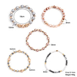 BOJIU 5 Pcs/Set Natural Stone Bracelets Crystal Hematite Jewelry BCSET289