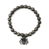 BOJIU 5Pcs/Set Boho Spider Charm Bracelet Hematite Crystal Beads Bracelets Femme