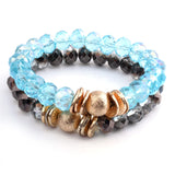 BOJIU Chakra Bracelet Natural Stone Crystal Bead Women's Jewelry