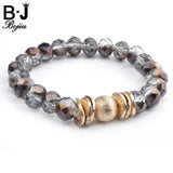 BOJIU Chakra Bracelet Natural Stone Crystal Bead Women's Jewelry