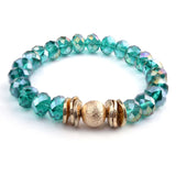 BOJIU Chakra Bracelet Natural Stone Crystal Bead Women's Jewelry
