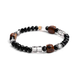 BOJIU Classic Strand Bracelets Set For Women Boho Crystal Hematite Brass Beads