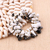 BOJIU Elastic Gem Stone Bracelet Women Quartz Howlite Coral BC288