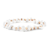 BOJIU Elastic Gem Stone Bracelet Women Quartz Howlite Coral BC288