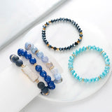 BOJIU Crystal Stone Bracelet Set Natual Druzy Charm BCSET96
