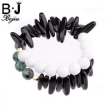 BOJIU Women Bracelet Natural Stone 10MM Beads Elastic BC176
