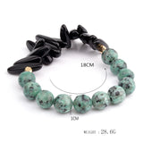 BOJIU Women Bracelet Natural Stone 10MM Beads Elastic BC176