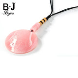 BOJIU Acrylic Long Necklace Round Pendant NK1035