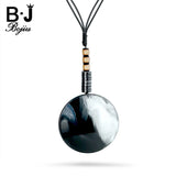 BOJIU Acrylic Long Necklace Round Pendant NK1035