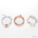 BOJIU Natural Stone Women Bracelet Set Howlite Sunstone Strand Bracelets