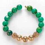 BOJIU Bohemian Bracelet Sets Brown Crystal Stone Beads Bracelet