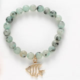 BOJIU Bohemian Bracelet Sets Brown Crystal Stone Beads Bracelet