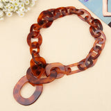 BOJIU Long Chain Necklaces Women Boho Turtle Acrylic Necklaces NK1006