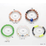 BOJIU Water Drop Geometric Bracelet Set Natural Stone Crystal Women Bracelet