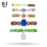 BOJIU Water Drop Geometric Bracelet Set Natural Stone Crystal Women Bracelet