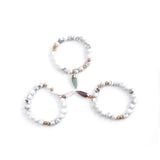 Howlite Mixed Ag. Colored Bead Copper Bracelet BC153