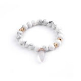 Howlite Mixed Ag. Colored Bead Copper Bracelet BC153