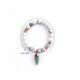 Howlite Mixed Ag. Colored Bead Copper Bracelet BC153
