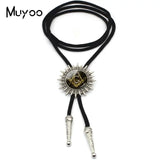 Masonic Compass Neck Ties Bolo Tie Glass Men Jewelry