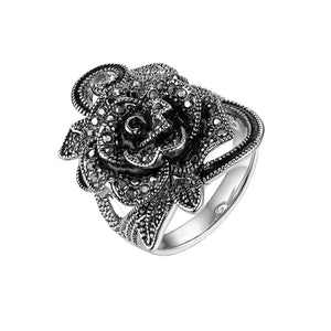 Vintage Rose Zircon Engagement Wedding Ring