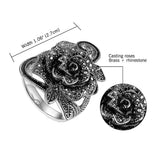 Vintage Rose Zircon Engagement Wedding Ring