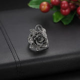 Vintage Rose Zircon Engagement Wedding Ring