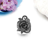 Vintage Rose Zircon Engagement Wedding Ring