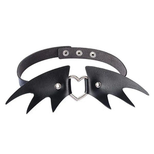 Vintage Gothic Punk Heart Choker Necklace Halloween Adjustable