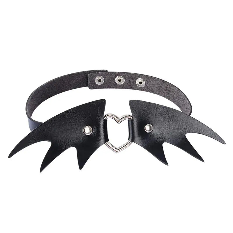 Vintage Gothic Punk Heart Choker Necklace Halloween Adjustable