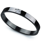 Stainless Steel Cross Rosegold Bracelets For Couples