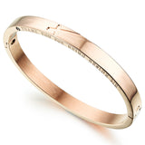 Stainless Steel Cross Rosegold Bracelets For Couples