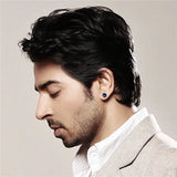 Barbell Style Stainless Steel Stud Earrings Unisex Jewelry