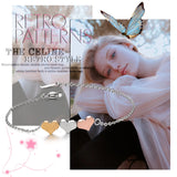 Custom Women's Stainless Steel Heart Pattern Bangle Bracelet