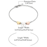 Custom Women's Stainless Steel Heart Pattern Bangle Bracelet