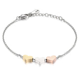 Custom Women's Stainless Steel Heart Pattern Bangle Bracelet
