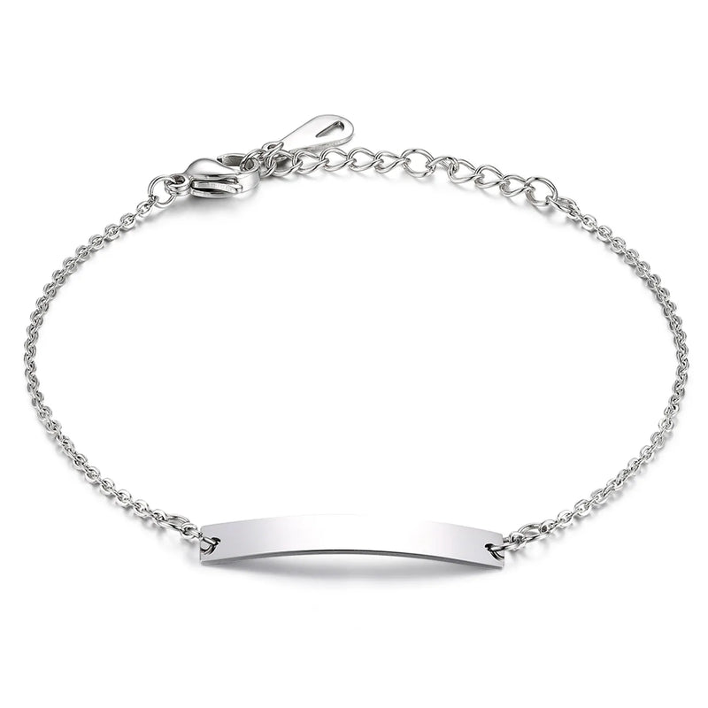 Custom Women's Stainless Steel Heart Pattern Bangle Bracelet