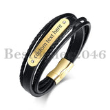 BONISKISS Men's Rope Chain Bracelet Stainless Steel Jewelry