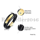 BONISKISS Men's Rope Chain Bracelet Stainless Steel Jewelry