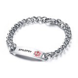 Men's Stainless Steel Medical Sign Bangle Bracelet