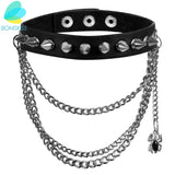Women Punk Gothic Style Spike Rivet Choker Necklace