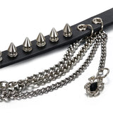 Women Punk Gothic Style Spike Rivet Choker Necklace