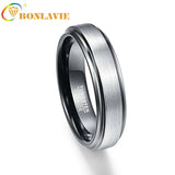 6mm Tungsten Carbide Men's Ring Brushed Finish Wedding Band Size 7-12