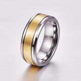 8mm Tungsten Carbide Wedding Band Men Ring