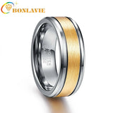 8mm Tungsten Carbide Wedding Band Men Ring