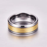 8mm Tungsten Carbide Wedding Band Men Ring