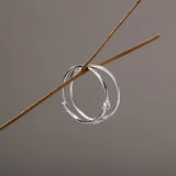 925 Silver Circle Hoop Earrings Sterling Fine Jewelry