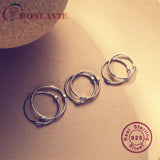 925 Silver Circle Hoop Earrings Sterling Fine Jewelry