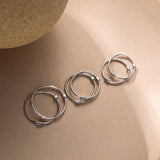 925 Silver Circle Hoop Earrings Sterling Fine Jewelry