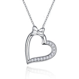 BONLAVIE 925 Silver Heart Pendant Necklace